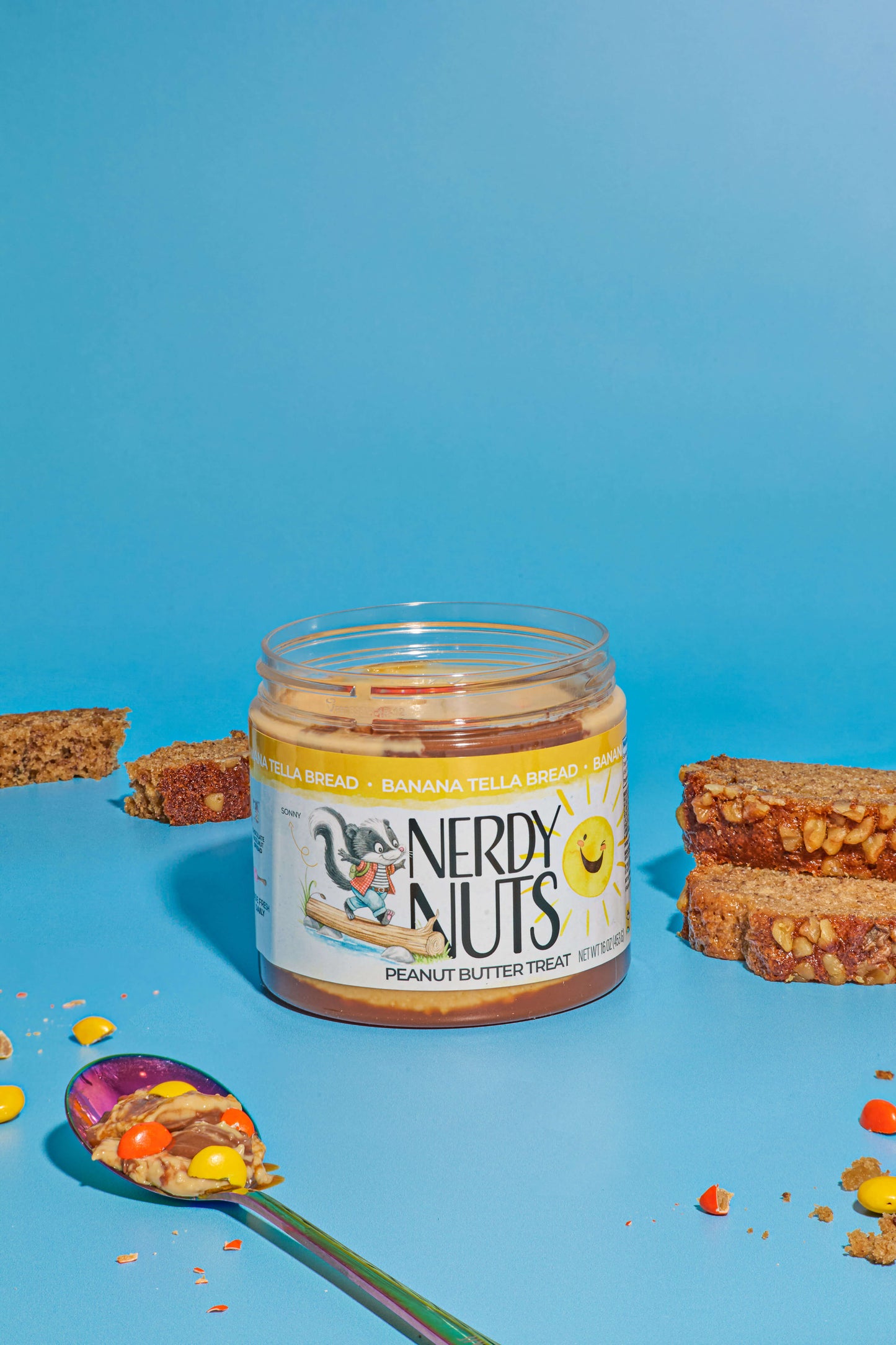 Banana Tella Bread Peanut Butter Treat