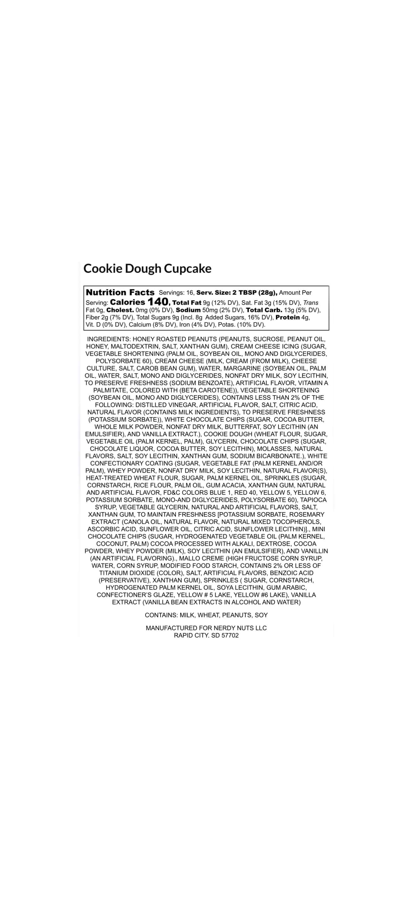 Cookie Dough Cupcake Peanut Butter Treat