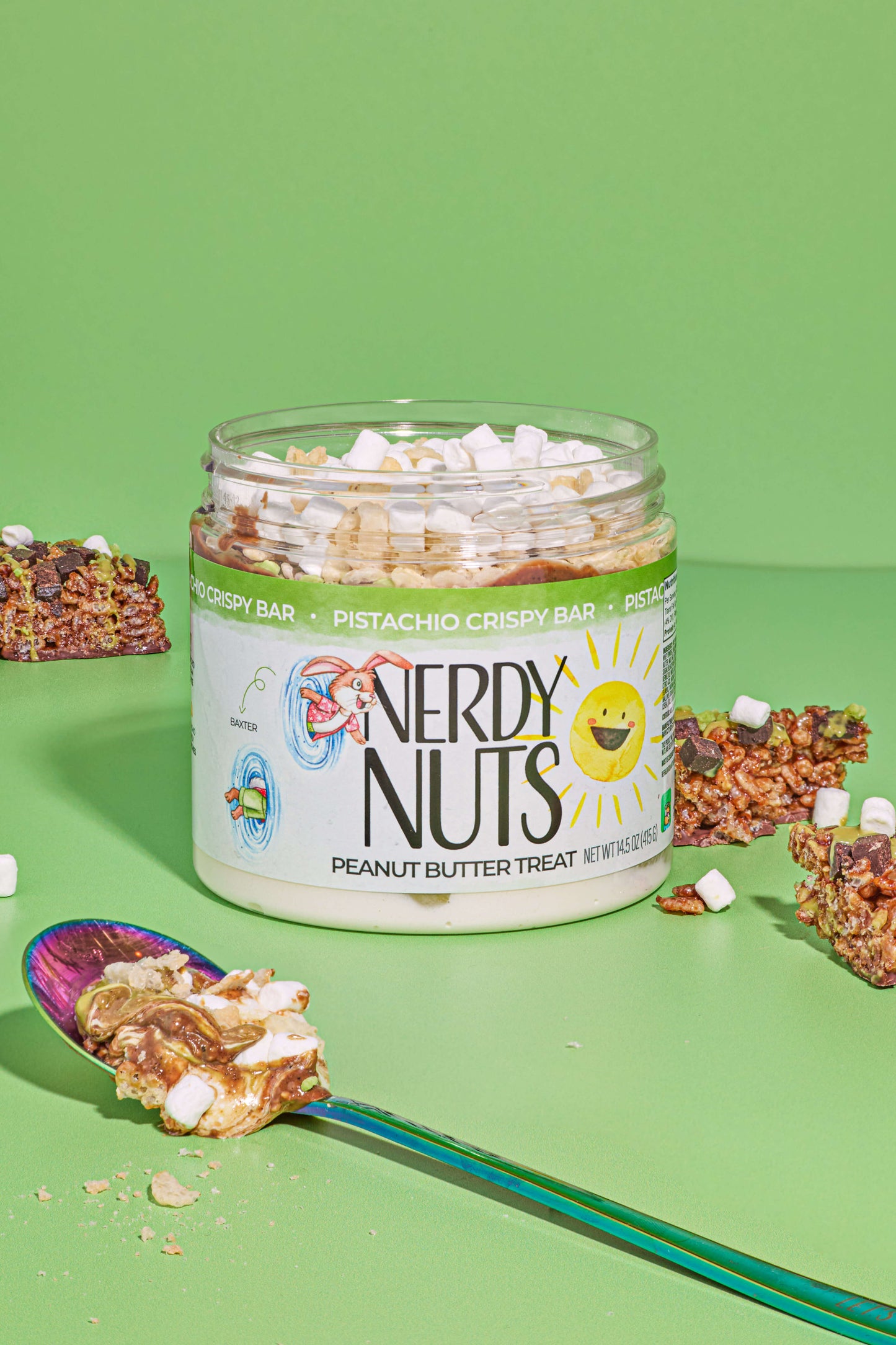 Pistachio Crispy Bar Peanut Butter Treat