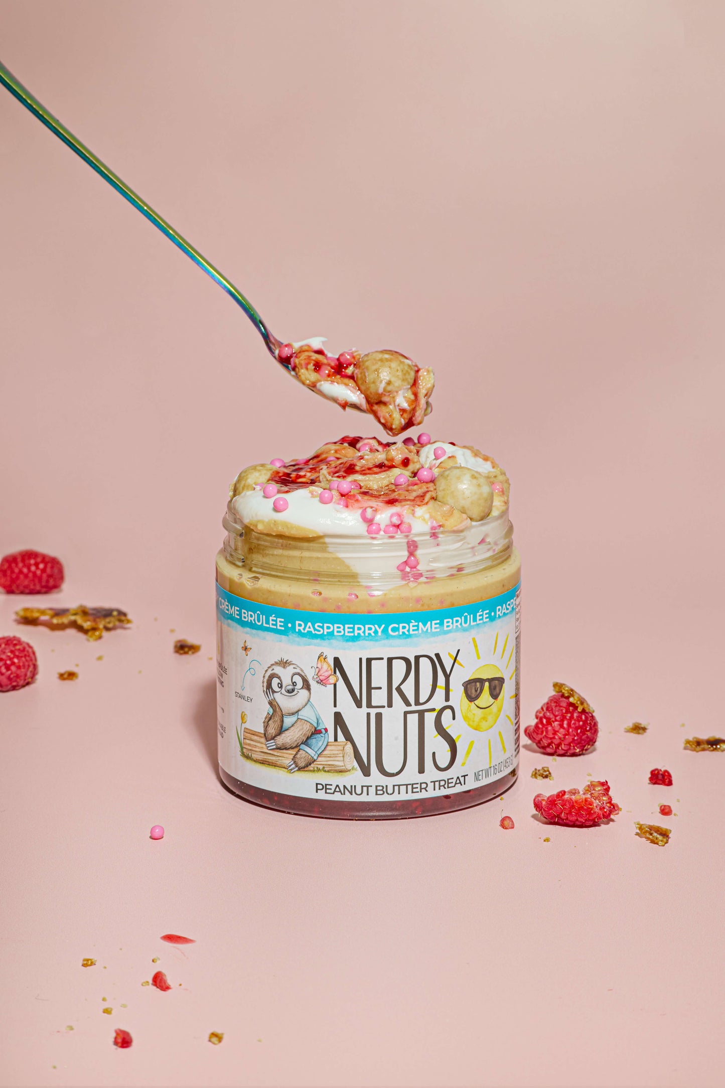 Raspberry Creme Brulee Peanut Butter Treat