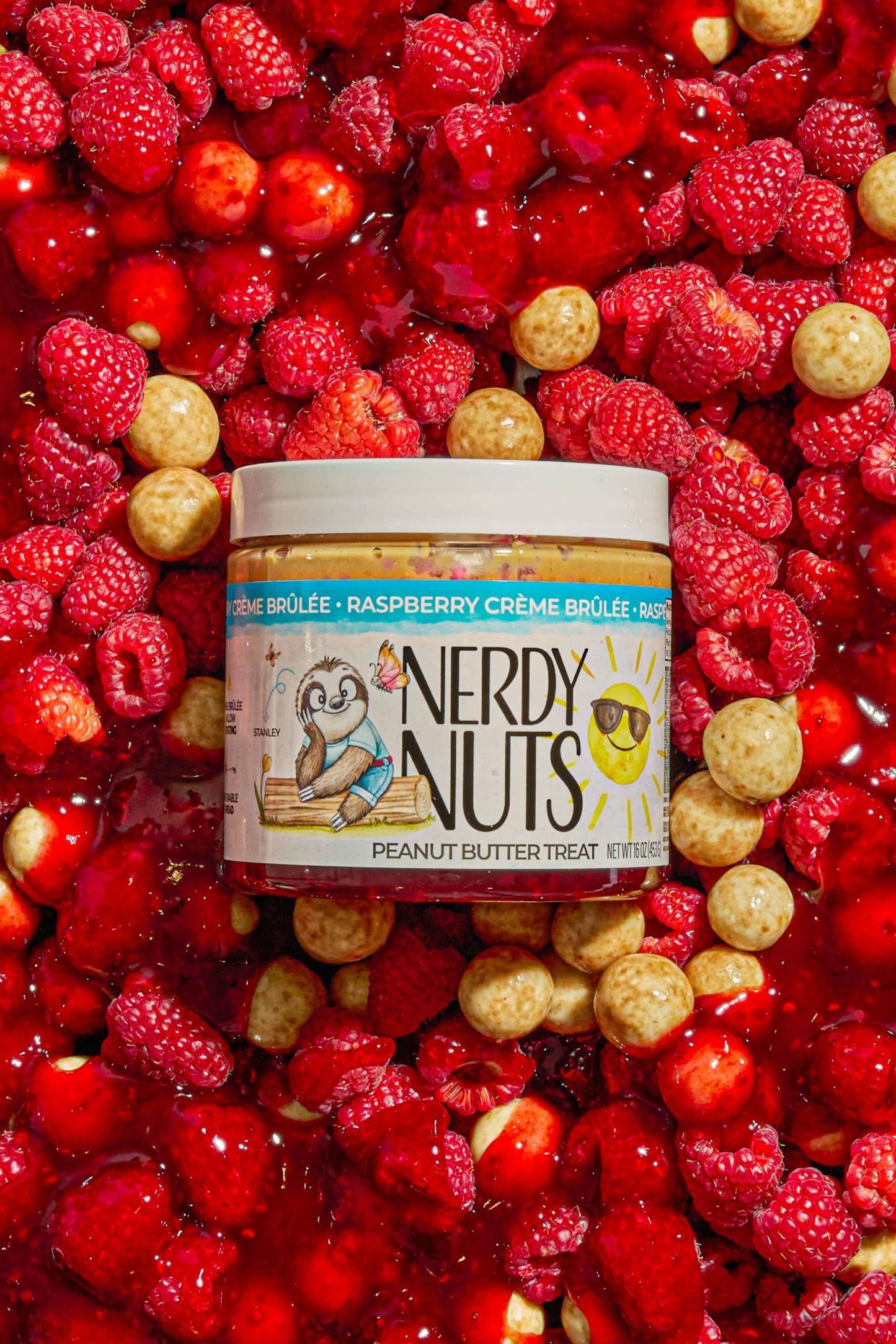 Raspberry Creme Brulee Peanut Butter Treat